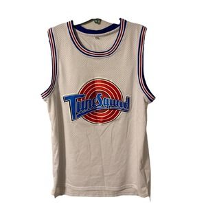 Space Bugs Bunny #1 Tune Squad Basketball Jersey Stitched White Black Top Sewn